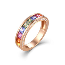 Load image into Gallery viewer, 18K Natural Princess Sapphire Colored Diamond Ring