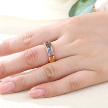 Load image into Gallery viewer, 18K Natural Princess Sapphire Colored Diamond Ring