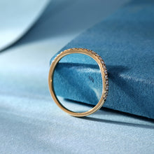 Load image into Gallery viewer, "Simple Lines" 18K natural white diamond linear V-shaped diamond ring