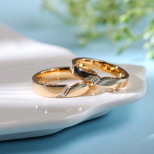 將圖片載入圖庫檢視器 「情侶對戒」18K「愛永恆」情侶鑽石戒指CNC版本