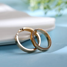 將圖片載入圖庫檢視器 「情侶對戒」18K「愛永恆」情侶鑽石戒指CNC版本