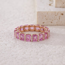 Load image into Gallery viewer, "Princess Combination" Luna Nuova 18K natural sapphire and diamond bracelet