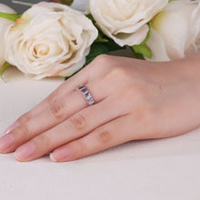 Load image into Gallery viewer, "Princess Combination" Luna Nuova 18K natural sapphire and diamond bracelet