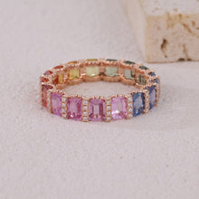 Load image into Gallery viewer, "Princess Combination" Luna Nuova 18K natural sapphire and diamond bracelet