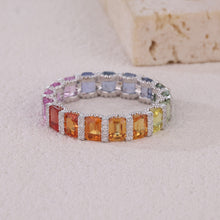 Load image into Gallery viewer, "Princess Combination" Luna Nuova 18K natural sapphire and diamond bracelet