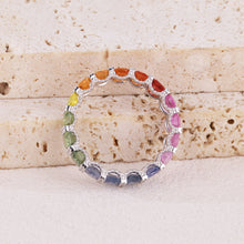 Load image into Gallery viewer, "Princess Combination" Luna Nuova 18K natural sapphire and diamond bracelet