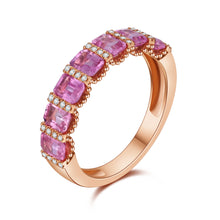 Load image into Gallery viewer, "Princess Combination" Luna Nuova 18K natural sapphire and diamond bracelet