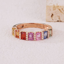 Load image into Gallery viewer, "Princess Combination" Luna Nuova 18K natural sapphire and diamond bracelet