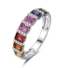 Load image into Gallery viewer, "Princess Combination" Luna Nuova 18K natural sapphire and diamond bracelet