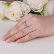 Load image into Gallery viewer, "Princess Combination" Luna Nuova 18K natural sapphire and diamond bracelet