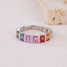 Load image into Gallery viewer, "Princess Combination" Luna Nuova 18K natural sapphire and diamond bracelet