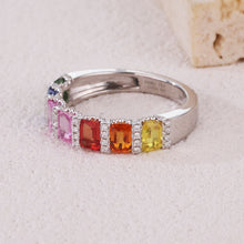 Load image into Gallery viewer, "Princess Combination" Luna Nuova 18K natural sapphire and diamond bracelet