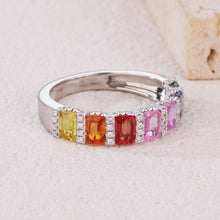 Load image into Gallery viewer, "Princess Combination" Luna Nuova 18K natural sapphire and diamond bracelet