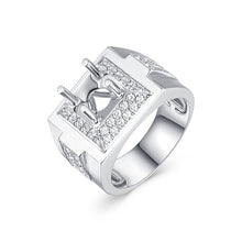 Load image into Gallery viewer, "Couple Ring" 18K rotatable custom-engraved couple diamond ring