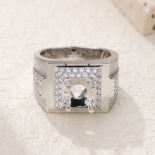 Load image into Gallery viewer, "Couple Ring" 18K rotatable custom-engraved couple diamond ring