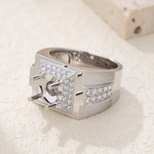 Load image into Gallery viewer, "Couple Ring" 18K rotatable custom-engraved couple diamond ring