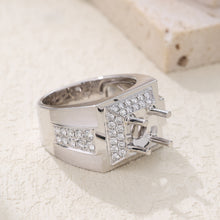 Load image into Gallery viewer, "Couple Ring" 18K rotatable custom-engraved couple diamond ring