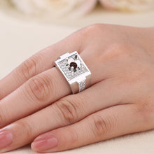Load image into Gallery viewer, "Couple Ring" 18K rotatable custom-engraved couple diamond ring