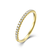 Load image into Gallery viewer, "Simple Lines" 18K natural white diamond linear strip ring single row diamond ring