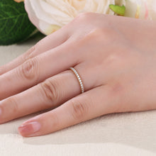 Load image into Gallery viewer, "Simple Lines" 18K natural white diamond linear strip ring single row diamond ring