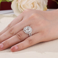 Load image into Gallery viewer, "Couple Ring" 18K rotatable custom-engraved couple diamond ring