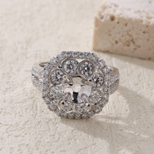Load image into Gallery viewer, "Couple Ring" 18K rotatable custom-engraved couple diamond ring