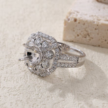 Load image into Gallery viewer, "Couple Ring" 18K rotatable custom-engraved couple diamond ring