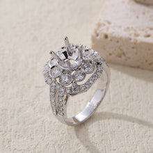 Load image into Gallery viewer, "Couple Ring" 18K rotatable custom-engraved couple diamond ring