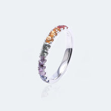 Load image into Gallery viewer, Rotondo 18K/750 white gold set with natural sapphire ring