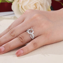 Load image into Gallery viewer, "Couple Ring" 18K rotatable custom-engraved couple diamond ring