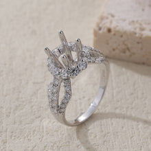 Load image into Gallery viewer, "Couple Ring" 18K rotatable custom-engraved couple diamond ring
