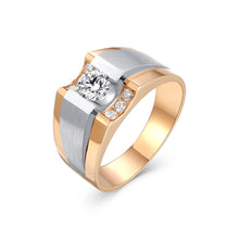 Load image into Gallery viewer, "Couple Ring" 18K rotatable custom-engraved couple diamond ring