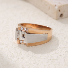Load image into Gallery viewer, "Couple Ring" 18K rotatable custom-engraved couple diamond ring