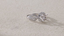 Load and play video in Gallery viewer, "Couple Ring" 18K rotatable custom-engraved couple diamond ring