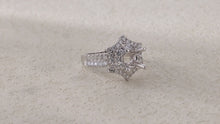 Load and play video in Gallery viewer, "Couple Ring" 18K rotatable custom-engraved couple diamond ring