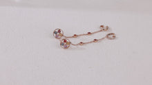 Load and play video in Gallery viewer, 18K single natural round sapphire colored gemstone earrings