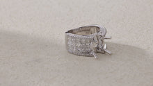 Load and play video in Gallery viewer, "Couple Ring" 18K rotatable custom-engraved couple diamond ring