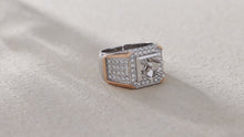 Load and play video in Gallery viewer, "Couple Ring" 18K rotatable custom-engraved couple diamond ring