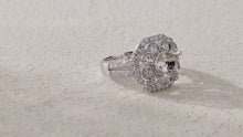 Load and play video in Gallery viewer, "Couple Ring" 18K rotatable custom-engraved couple diamond ring