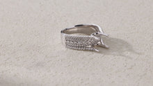 Load and play video in Gallery viewer, "Couple Ring" 18K rotatable custom-engraved couple diamond ring