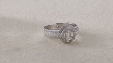 Load and play video in Gallery viewer, "Couple Ring" 18K rotatable custom-engraved couple diamond ring