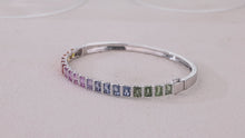 Load and play video in Gallery viewer, "Princess Combination" Luna Nuova 18K natural sapphire and diamond bracelet