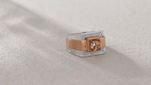 Load and play video in Gallery viewer, "Couple Ring" 18K rotatable custom-engraved couple diamond ring