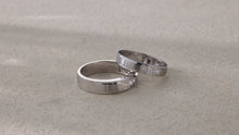 Load and play video in Gallery viewer, "Couple Ring" 18K rotatable custom-engraved couple diamond ring