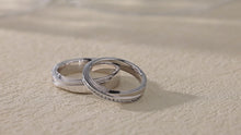 Load and play video in Gallery viewer, "Couple Ring" 18K rotatable custom-engraved couple diamond ring