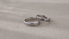 Load and play video in Gallery viewer, "Couple Ring" 18K rotatable custom-engraved couple diamond ring
