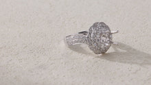 Load and play video in Gallery viewer, "Couple Ring" 18K rotatable custom-engraved couple diamond ring