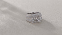 Load and play video in Gallery viewer, "Couple Ring" 18K rotatable custom-engraved couple diamond ring