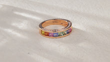 Load and play video in Gallery viewer, 18K Natural Princess Sapphire Colored Diamond Ring