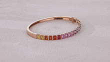 Load and play video in Gallery viewer, "Princess Combination" Luna Nuova 18K natural sapphire and diamond bracelet